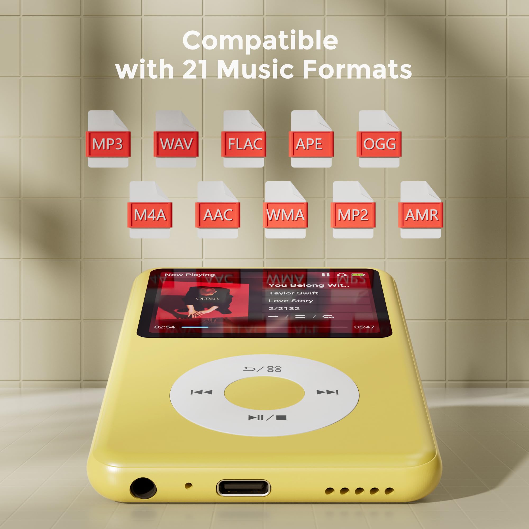 Amazon.com: MP3 Player with Bluetooth Y1 128GB Video EBOOK Lemon